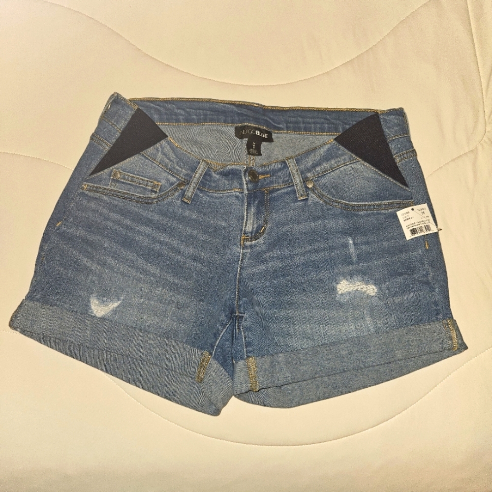 Indigo Blue Maternity Shorts Size M